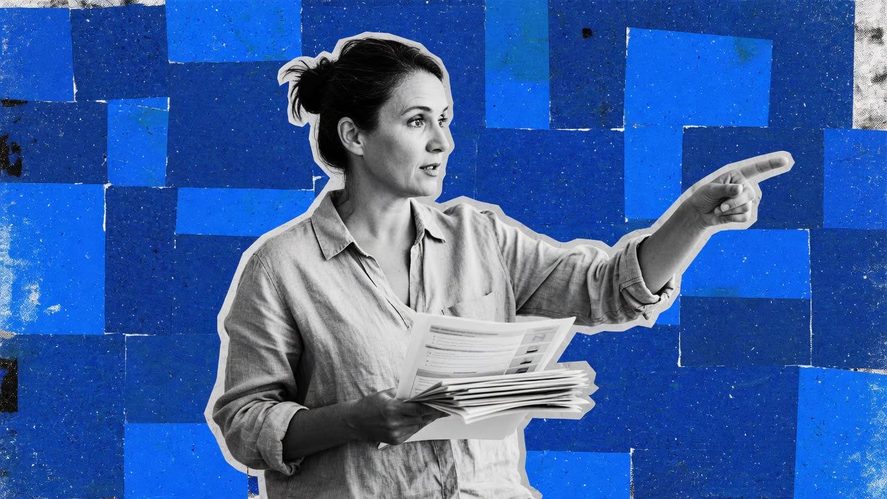 A director of studies at her desk