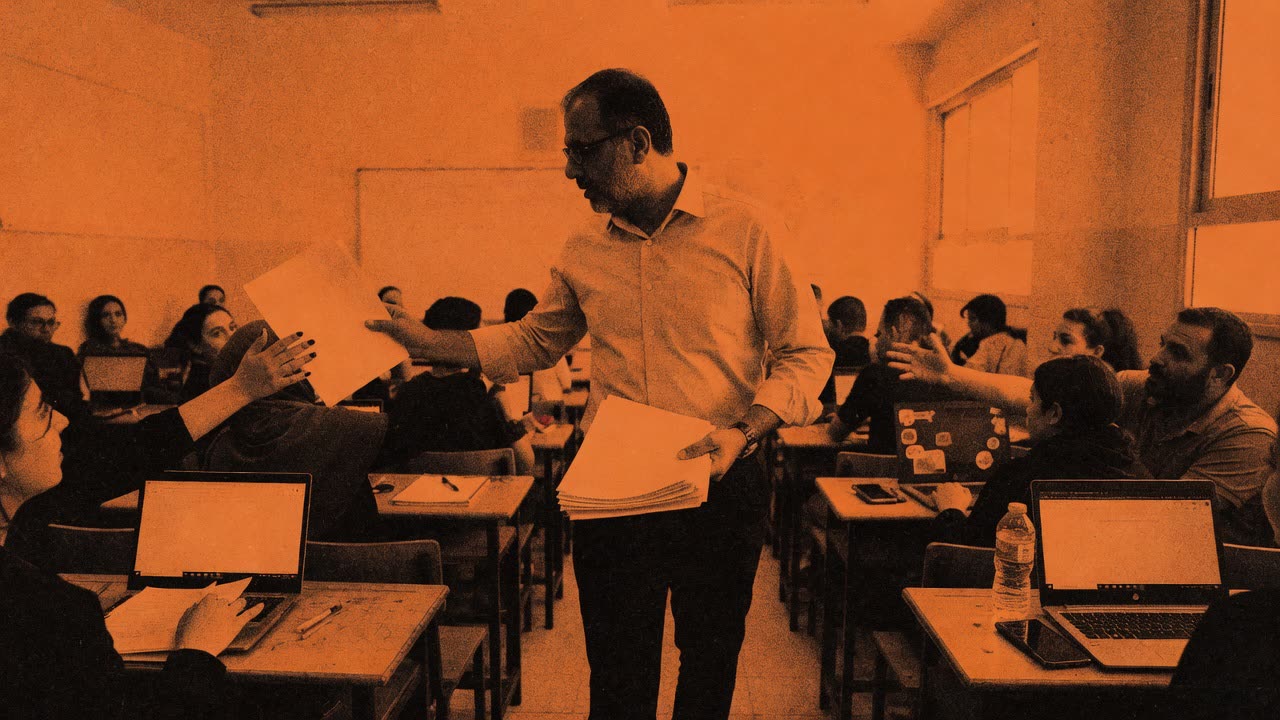 Printed handouts on a desk